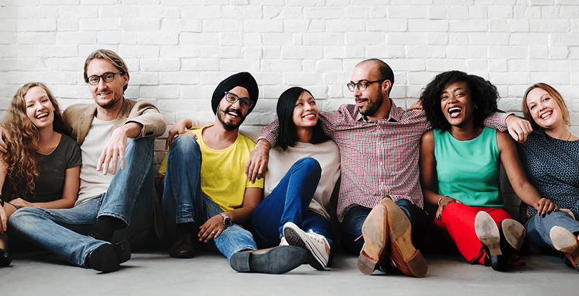 Friends with healthy hair